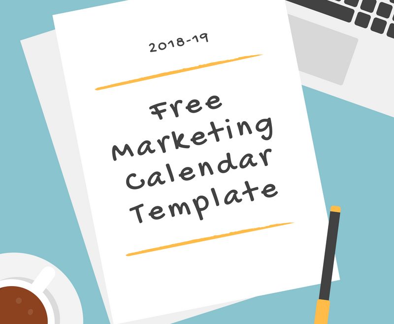 Free marketing calendar template